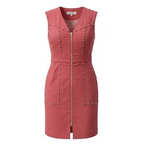 Diane von Furstenberg NWT Red Denim Midi Dress